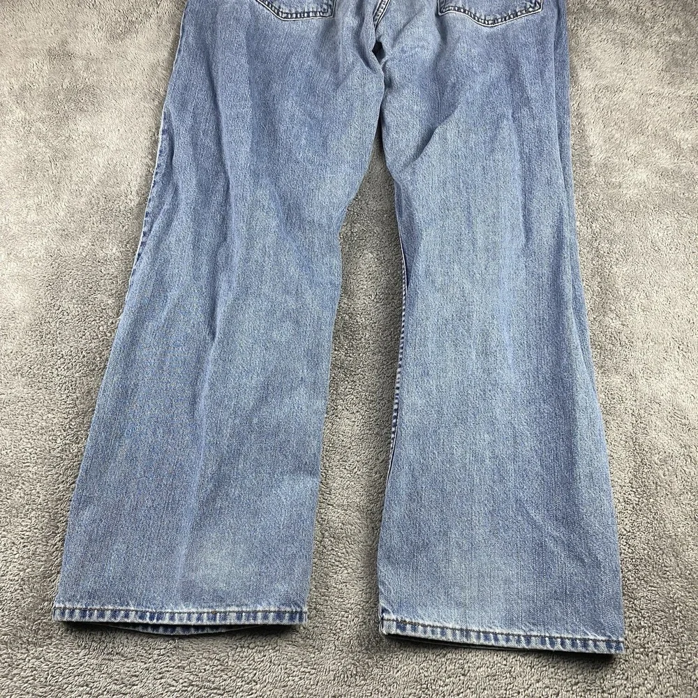 Signature by Levi Strauss‎ Loose Straight Mens 38x32 Blue Light Wash Mid Rise